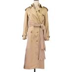 ショッピングサッシュベルト 良品 BURBERRY バーバリー 裏地ノバチェック サッシュベルト ランウェイトレンチコート サイズ34 ベージュ レディース 古着 中古