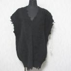 未使用 24AW GRACE CONTINENTAL グレースコンチネンタル クラッシュニットトップ カットソー セーター 0124343082 36 ブラック レディース 古着 中古