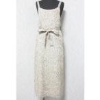 未使用 24AW Grace Class グレースクラス グレースコンチネンタル フェザーコンビキャミドレス ワンピース 0224431041 36 ベージュ レディース 古着 中古