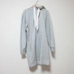 美品 MARC BY MARC JACOBS マークバイマークジェイコブス ロングスウェットパーカー M グレー レディース 古着 中古