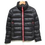 美品 DUVETICA デュベティカ Ione 配色 ダブルジップ ダウンジャケット ブルゾン 40 ブラック×ピンク レディース 古着 中古