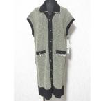 未使用 23AW GRACE CONTINENTAL グレースコンチネンタル ツイード2wayカーディガン ジレ ワンピース 0123353094 36 ブラック レディース 古着 中古