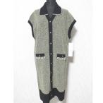 未使用 23AW GRACE CONTINENTAL グレースコンチネンタル ツイード2wayカーディガン ワンピース ジレ 0123353094 36 ブラック レディース 古着 中古