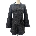  хорошая вещь TOCCA Tocca ламе твид no color жакет шорты выставить 0 черный белый женский б/у одежда б/у 