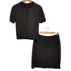  прекрасный товар Salvatore Ferragamo Salvatore Ferragamo короткий рукав вязаный tops мини-юбка выставить M Brown женский б/у одежда б/у 