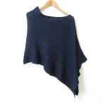  прекрасный товар 45R four ti пять a-ru деформация кабель вязаный пончо размер 0 индиго голубой женский б/у одежда б/у 