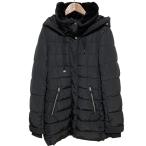 美品 ZARA ザラ フーディー パデッドコート ジャケット M ブラック レディース 古着 中古