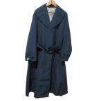 良品 クリーニング済 MaxMara THE CUBE マックスマーラ ベルテッド ナイロンコート 38 ネイビー レディース 古着 中古