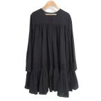 ショッピングティアード 良品 24AW MARILYN MOON マリリンムーン ドゥーズィエムクラス別注 ティアードドレス ワンピース 4243-143 ブラック レディース 古着 中古