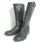  хорошая вещь ARMANI Armani кожаные сапоги Kids размер 31 19.5cm соответствует черный Kids б/у одежда б/у 