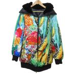 ショッピングツモリチサト 美品 TSUMORI CHISATO ツモリチサト ボリュームカラー リバーシブルダウンコート サイズ1 ブラック マルチカラー レディース 古着 中古