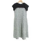 良品 24AW Ballsey ボールジー トゥモローランド ニットコンビツイード フレンチスリーブワンピース 11-06-44-06131 36 ブラック レディース 古着 中古