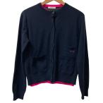 ショッピングセリーヌ 美品 CELINE セリーヌ フィービー期 カシミヤ ウール ニットカーディガン サイズM ネイビー レディース 古着 中古