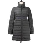 良品 MONCLER モンクレール SOLOGNE スタンドカラー ロング ダウンコート 0 グレー レディース 古着 中古