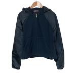 美品 PRADA SPORT プラダスポーツ フリース ナイロンコンビ ジップパーカー Sサイズ ネイビー レディース 古着 中古