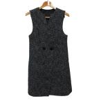 美品 25AW ANAYI アナイ ラメファンシー ツイードジレベスト ワンピース 38 ブラック グレー レディース 古着 中古