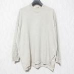 ショッピングエヴァ 美品 evam eva エヴァムエヴァ ウールプルオーバー ニットセーター E203K036 サイズM ベージュ レディース 古着 中古