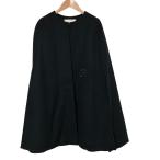 美品 24AW Rene ルネ R刺繍 ケープコート 6448137 サイズ36 ブラック レディース 古着 中古