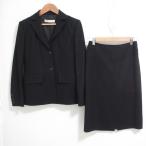 良品 90's miu miu ミュウミュウ ヴィンテージ ウール ジャケット スカート セットアップ 38サイズ ブラック レディース 古着 中古