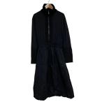 良品 23AW MONCLER モンクレール ABITO ナイロン ダウンスカート ワンピース 42 ブラック レディース 古着 中古
