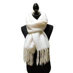  как новый 23AW IENA Iena альпака длинный бахрома muffler палантин белый женский б/у одежда б/у 