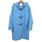  прекрасный товар B:MING by BEAMS Be mingbai Beams LATTORE фирма lato-re полупальто "даффл коут" M голубой женский б/у одежда б/у 