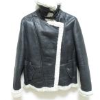  хорошая вещь MAXMARA WEEKEND LINE Max Mara we k end линия мутон байкерская куртка размер F40 черный женский б/у одежда б/у 