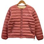 良品 DANTON ダントン ノーカラー ライトダウンジャケット 36 ピンク レディース 古着 中古