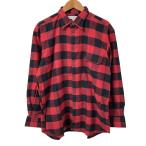 ショッピングINDIVIDUALIZED 未使用 INDIVIDUALIZED SHIRTS インディビジュアライズドシャツ バッファローチェック ネルシャツ サイズF レッド ブラック メンズ 古着 中古