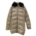 美品 DUVETICA デュベティカ KAPPA ロングダウンコート サイズ38 グレージュ レディース 古着 中古