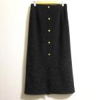 美品 25AW Diagram GRACE CONTINENTAL ダイアグラム グレースコンチネンタル ラメカットスカート 0325322377 サイズ38 ブラック レディース 古着 中古