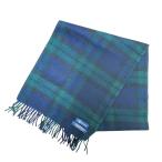 美品 POLO RALPH LAUREN ポロラルフローレン ブラックウォッチ チェック カシミヤ100％ マフラー ストール グリーン ネイビー メンズ レディース 古着 中古