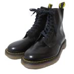 未使用 デッドストック Dr. Martens ドクターマーチン レザー イングランド製 レースアップ 8ホール ショートブーツ 8 約27cm ブラック メンズ 古着 中古