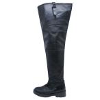 良品 MAISON EUREKA メゾンエウレカ THIGH HIGH BOOTS サイハイ ブーツ ニーハイブーツ ロング レザー 37 24.0cm 黒 ブラック レディース 古着 中古