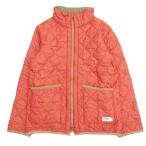 良品 ARMEN アーメン リバーシブル キルティング ジャケット ブルゾン コート アウター 2WAY 1 オレンジ×ライトブラウン  レディース 古着 中古
