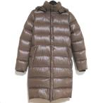 良品 DUVETICA デュベティカ DENEB デネブ フーディー ナイロン ロング ダウンコート サイズ40 ブラウンカーキ レディース 古着 中古