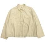 20ss wonderland wonder Land cut off Denim жакет рубашка в ковбойском стиле блузон неотбеленная ткань размер 1 слоновая кость мужской б/у одежда б/у 