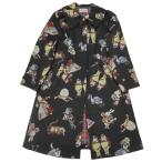 ショッピングアリス 美品 22AW &ellecy アンドエルシー Lois CRAYON アリスゴブラン ステンカラーコート ジャケット ロング 裏地チェック柄 M ブラック レディース 古着 中古