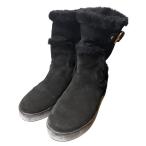 ショッピングルイ･ヴィトン 美品 LOUIS VUITTON ルイヴィトン ムートンブーツ サイズ36 約23cm ブラック レディース 古着 中古