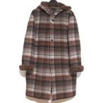  прекрасный товар 23AW LANVIN COLLECTION Lanvin коллекция PARIS DUFFEL 03 в клетку двусторонний f- dead пальто 50 оттенок коричневого мужской б/у одежда б/у 