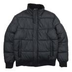 ZARA ザラ ボア襟 ジップアップ 中綿 ジャケット キルティング ブルゾン コート アウター L 黒 ブラック メンズ 古着 中古