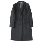 ショッピング古着 新品同様 STRASBURGO ストラスブルゴ PIACENZA カシミヤ100％ チェスター コート ジャケット ブルゾン サイズ38 チャコールグレー レディース 古着 中古