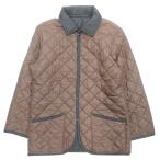  хорошая вещь LAVENHAM Lavenham стеганная куртка блузон двусторонний трубчатая обводка размер 38 чай Brown чёрный черный мужской б/у одежда б/у 