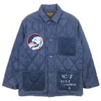  прекрасный товар 22aw Pherrow's Fellows милитари стеганная куртка блузон внешний краска нашивка 38 темно-синий мужской б/у одежда б/у 