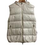 良品 DUVETICA デュベティカ ナイロン フーデッド ダウンベスト サイズ44 アイボリー レディース 古着 中古