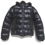 美品 DUVETICA デュベティカ リバーシブル フルジップ フーディー ダウンジャケット サイズ38 ブラック×グレー レディース 古着 中古