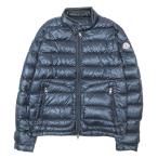 美品 MONCLER モンクレール ACORUS GIUBBOTTO ACORUS JACKET ダウンジャケット スタンドカラー ロゴワッペン 紺 ネイビー 1 メンズ 古着 中古