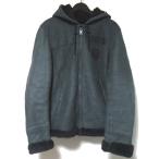  прекрасный товар DIESEL дизель Zip выше f-ti- мутон жакет Parker XXL размер темно-зеленый мужской б/у одежда б/у 