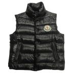 良品 MONCLER モンクレール TIBET チベット ダウン ベスト ノースリーブ ジャケット ブルゾン ロゴ ワッペン 2 黒 ブラック メンズ 古着 中古