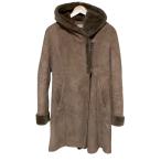  прекрасный товар BARNEYS NEW YORK Barneys New York f- dead мутоновое пальто 36 мокка женский б/у одежда б/у 